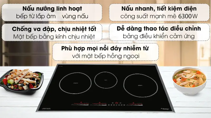 Bếp ba điện từ Canzy CZ-ML86GA